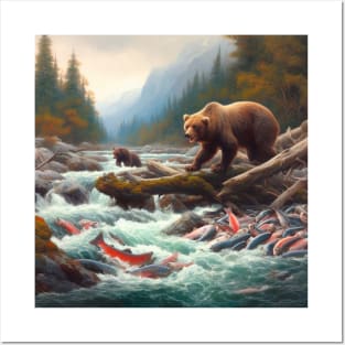 Salmon Fishing . Posters and Art